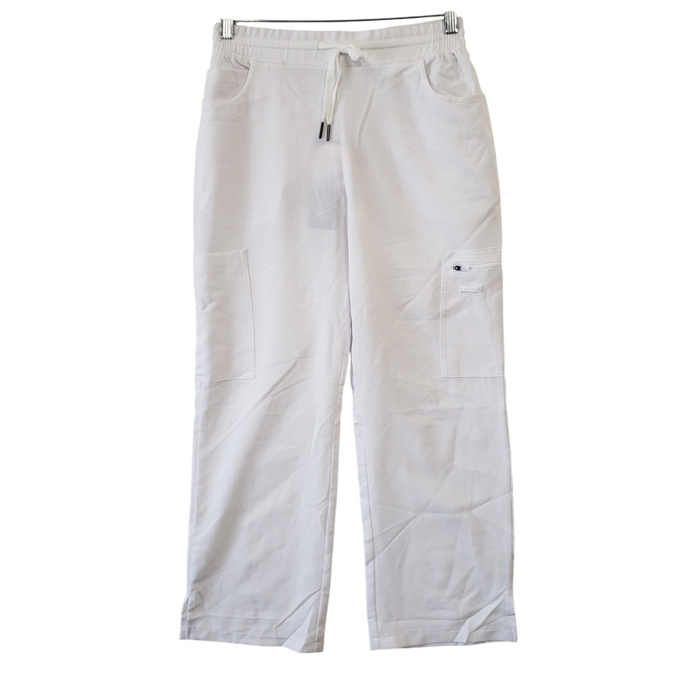 Mivei White Cargo Pants UPF 50+ Sun Protection Elastic Waist Size S NWT Gorpcore